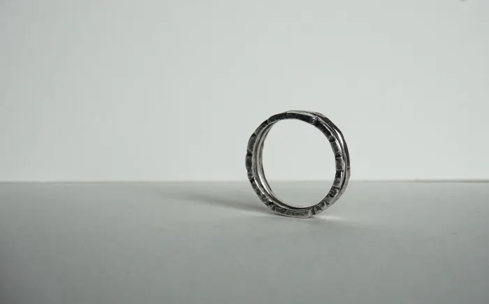Briana Harrison Sterling silver ring with texture on all sides size 65 Rings