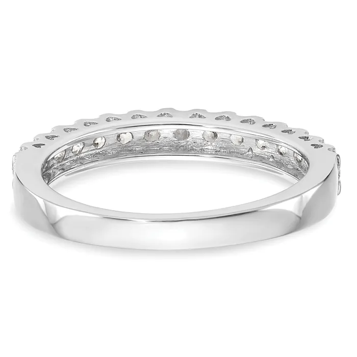 052ct CZ Solid Real 14k White Gold Wedding Wedding Band Ring Goldia Rings