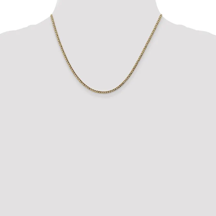 14K Yellow Gold 18 inch 25mm SemiSolid Curb with Lobster Clasp Chain Necklace MDS Necklaces 14K Yellow Gold 18 inch 25mm SemiSolid Curb with Lobster Clasp Chain Necklace MDS Necklaces