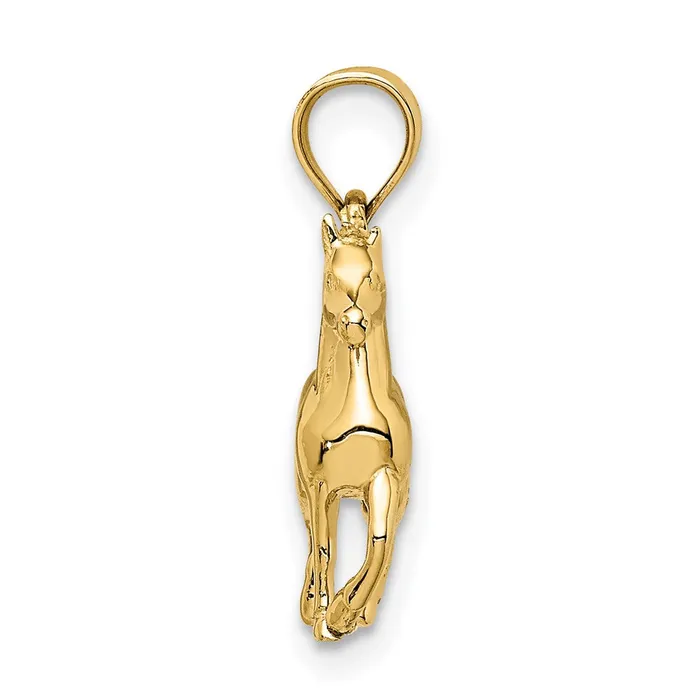 14k Yellow Gold Polished 3D Horse Pendant Goldia Necklaces