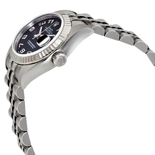 Bracelets Original Rolex Lady Datejust 26 Black Concentric Dial Stainless Steel Jubilee Bracelet Automatic Watch 179174BKCAJ JMS always Bracelets Original Rolex Lady Datejust 26 Black Concentric Dial Stainless Steel Jubilee Bracelet Automatic Watch 179174BKCAJ JMS always