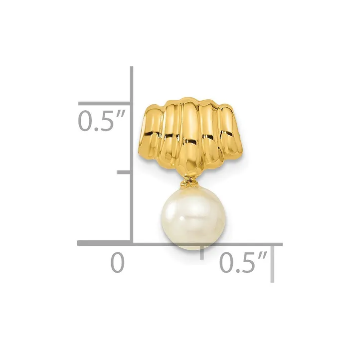 Goldia Necklaces 14k Yellow Gold FW Cultured Pearl Pendant