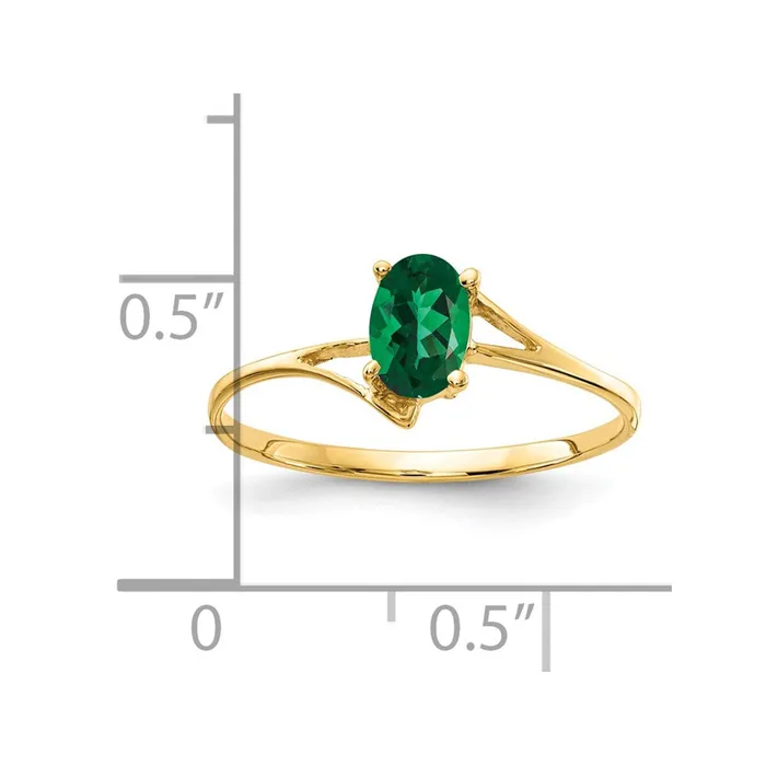 Goldia Rings 14K Yellow Gold 6x4mm Oval Mount St Helens ring