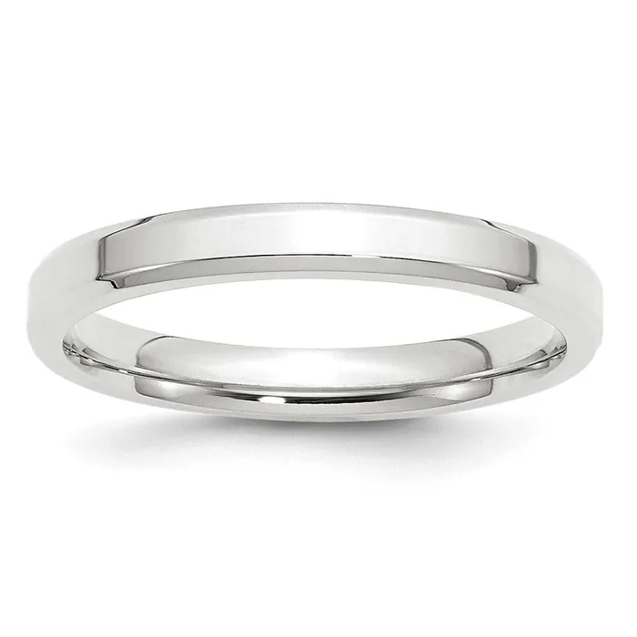 Goldia Rings Solid 10K White Gold 3mm Bevel Edge Comfort Fit MensWomens Wedding Band Ring Size 65 Goldia Rings Solid 10K White Gold 3mm Bevel Edge Comfort Fit MensWomens Wedding Band Ring Size 65