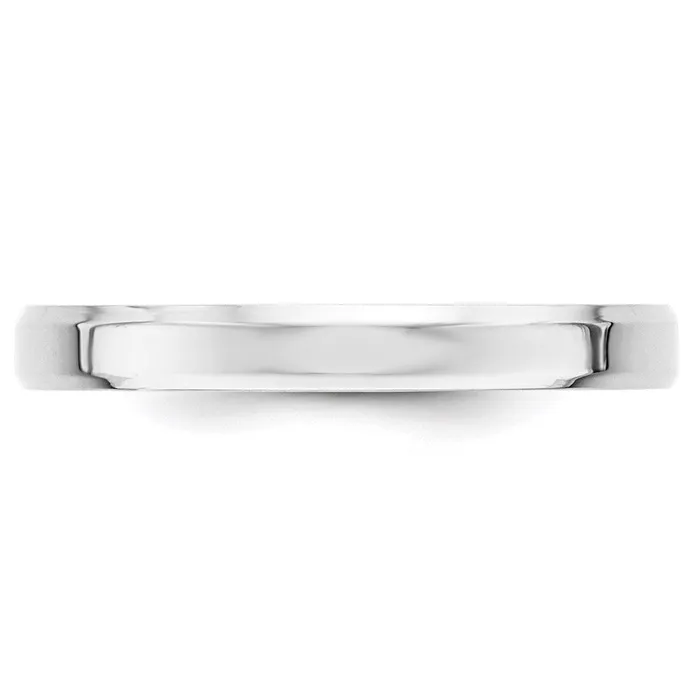 Goldia Rings Solid 10K White Gold 3mm Bevel Edge Comfort Fit MensWomens Wedding Band Ring Size 65 Goldia Rings Solid 10K White Gold 3mm Bevel Edge Comfort Fit MensWomens Wedding Band Ring Size 65