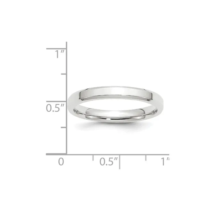 Goldia Rings Solid 10K White Gold 3mm Bevel Edge Comfort Fit MensWomens Wedding Band Ring Size 65 Goldia Rings Solid 10K White Gold 3mm Bevel Edge Comfort Fit MensWomens Wedding Band Ring Size 65