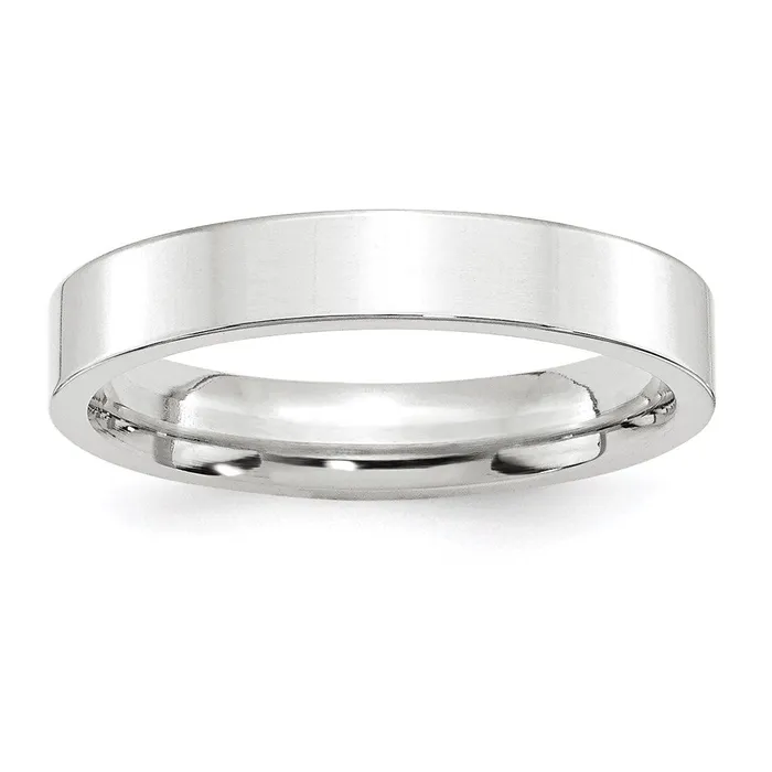Goldia Rings Solid 18K White Gold 4mm Standard Flat Comfort Fit MensWomens Wedding Band Ring Size 9 Goldia Rings Solid 18K White Gold 4mm Standard Flat Comfort Fit MensWomens Wedding Band Ring Size 9