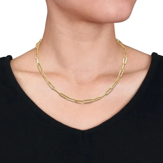 JMS always Necklaces Original AMOUR 43mm Paperclip Chain Necklace In 14K Yellow Gold Yellow Gold 18 In JMS always Necklaces Original AMOUR 43mm Paperclip Chain Necklace In 14K Yellow Gold Yellow Gold 18 In