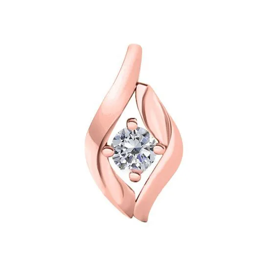 JMS always Original Maulijewels 025 Carat Round White Diamond Pendant Necklace In 10K Solid Rose Gold With 18 10k Rose Gold Plated Sterling Silver Box Chain Necklaces JMS always Original Maulijewels 025 Carat Round White Diamond Pendant Necklace In 10K Solid Rose Gold With 18 10k Rose Gold Plated Sterling Silver Box Chain Necklaces