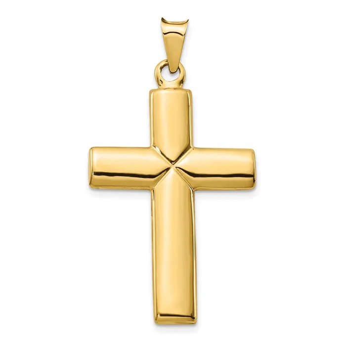 Necklaces Goldia 14k Yellow Gold Polished Stamping Cross Pendant