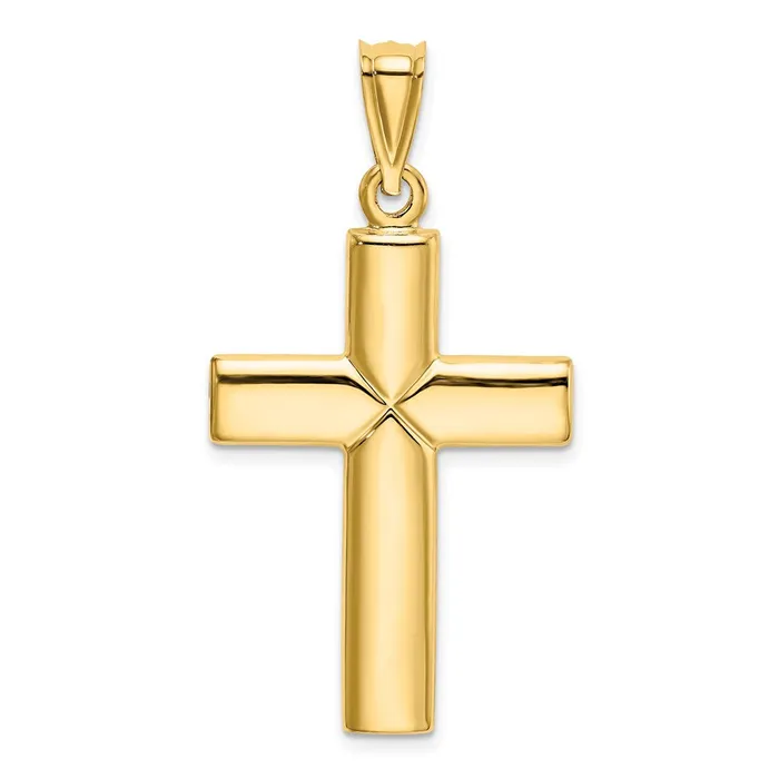 Necklaces Goldia 14k Yellow Gold Polished Stamping Cross Pendant