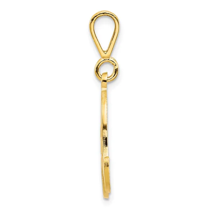Necklaces Goldia 14k Yellow GoldY Polished Script Filigree Letter A Initial Pendant