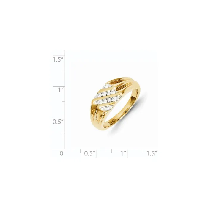 Rings Goldiacom 14K Yellow Gold Real Diamond Mens Ring