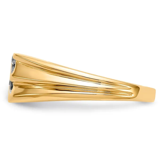Rings Goldiacom 14K Yellow Gold Real Diamond Mens Ring
