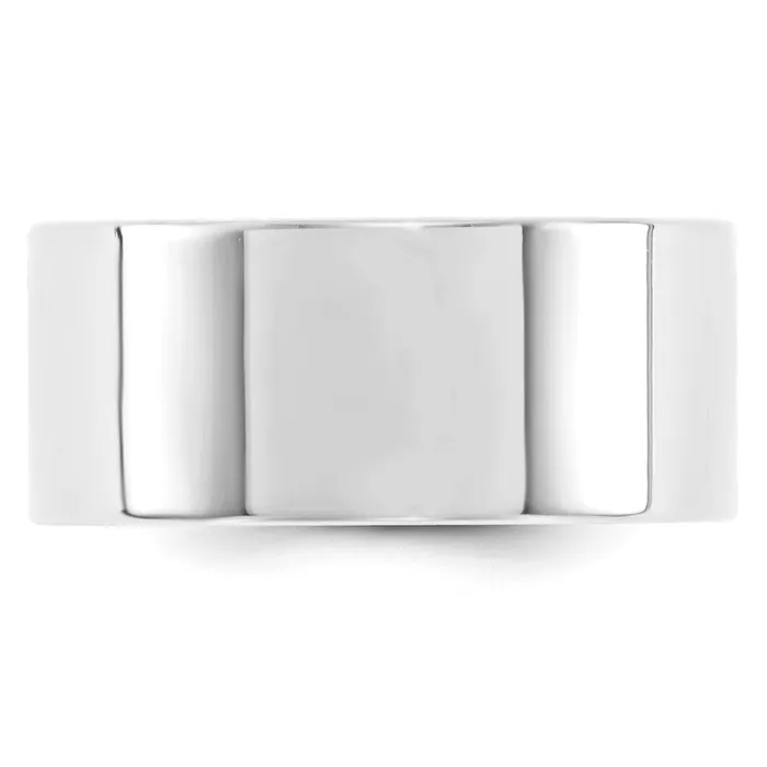 Rings Goldia Solid 10K White Gold 10mm Standard Flat Comfort Fit MensWomens Wedding Band Ring Size 9