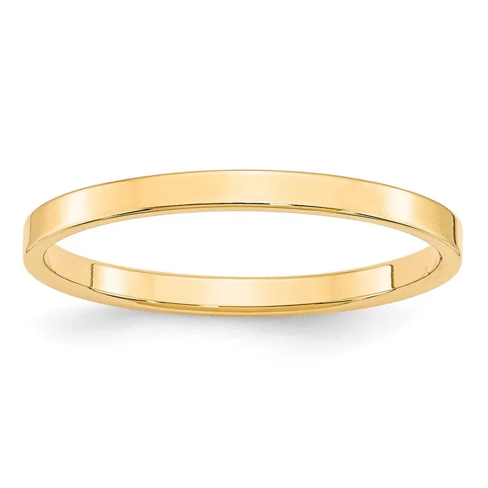 Rings Goldia Solid 14K Yellow Gold 2mm Light Weight Flat MensWomens Wedding Band Ring Size 9 Rings Goldia Solid 14K Yellow Gold 2mm Light Weight Flat MensWomens Wedding Band Ring Size 9