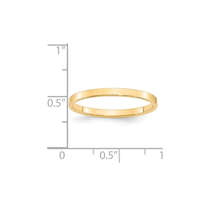 Rings Goldia Solid 14K Yellow Gold 2mm Light Weight Flat MensWomens Wedding Band Ring Size 9 Rings Goldia Solid 14K Yellow Gold 2mm Light Weight Flat MensWomens Wedding Band Ring Size 9