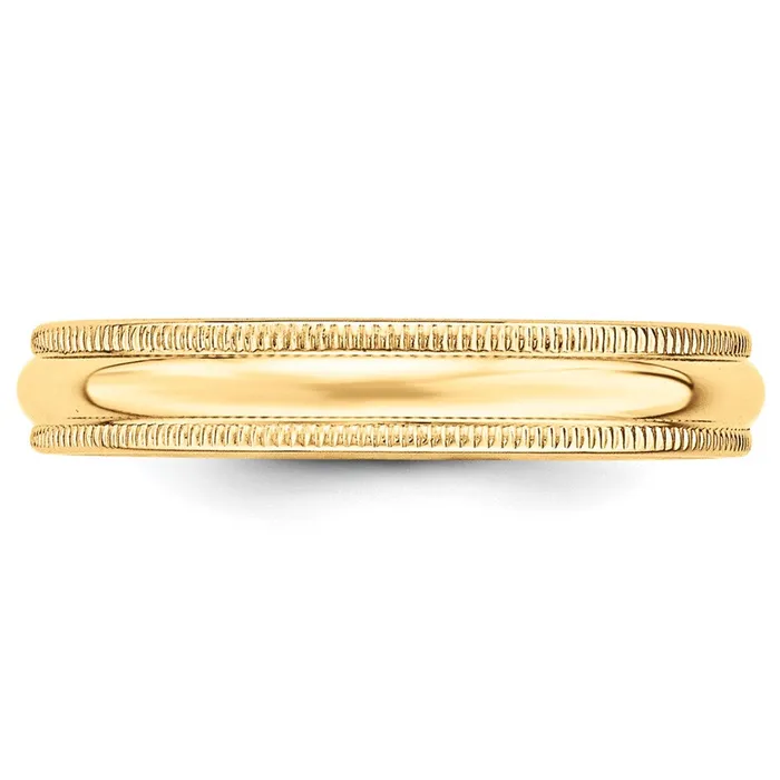 Rings Goldia Solid 18K Yellow Gold 4mm Milgrain HalfRound Wedding MensWomens Wedding Band Ring Size 11 Rings Goldia Solid 18K Yellow Gold 4mm Milgrain HalfRound Wedding MensWomens Wedding Band Ring Size 11
