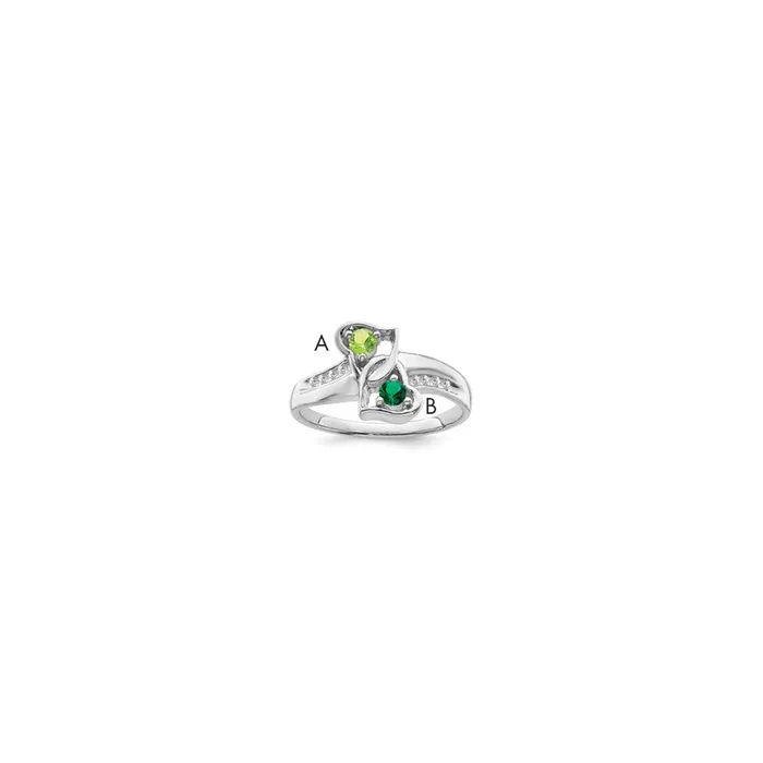 Rings Goldia Sterling Silver Rhodiumplated Imitation and Diamond Couple Ring Rings Goldia Sterling Silver Rhodiumplated Imitation and Diamond Couple Ring