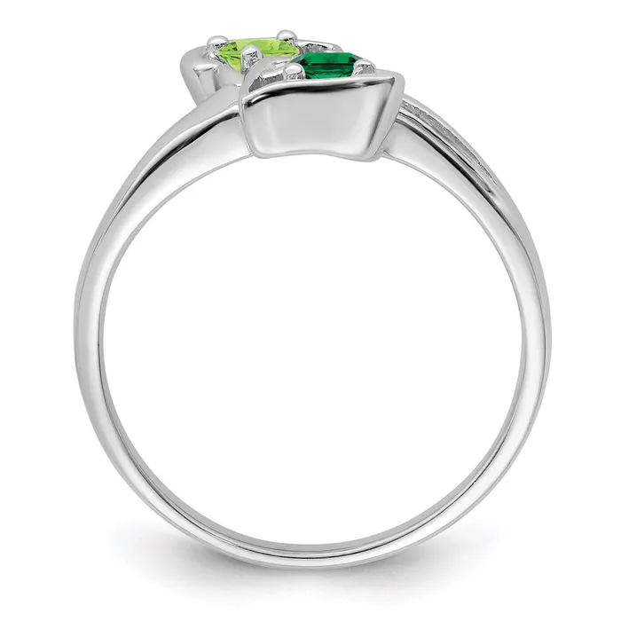 Rings Goldia Sterling Silver Rhodiumplated Imitation and Diamond Couple Ring