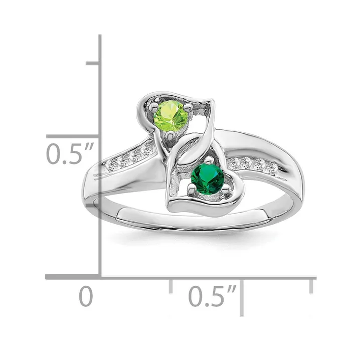 Rings Goldia Sterling Silver Rhodiumplated Imitation and Diamond Couple Ring