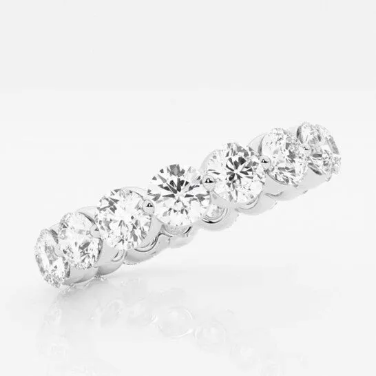 Rings JMS always Original Brilliant Diamond Platinum 3 CTTW Floating RoundCut LAB GROWN Diamond Eternity Band G SI