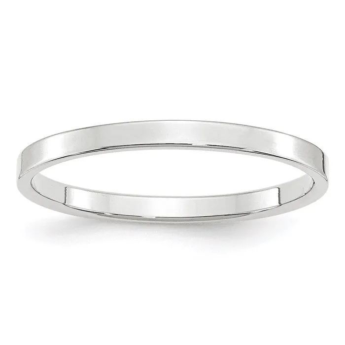 Rings Solid 10K White Gold 2mm Light Weight Flat MensWomens Wedding Band Ring Size 95 Goldia Rings Solid 10K White Gold 2mm Light Weight Flat MensWomens Wedding Band Ring Size 95 Goldia