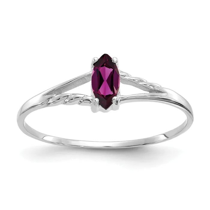 Rings Solid 14k White Gold Rhodolite Simulated Garnet Birthstone Ring Goldia Rings Solid 14k White Gold Rhodolite Simulated Garnet Birthstone Ring Goldia