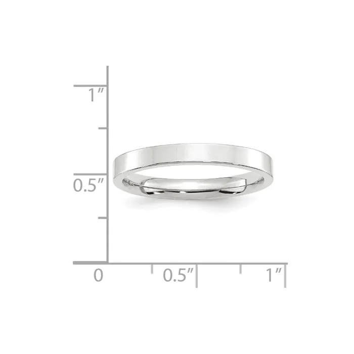 Solid 14K White Gold 3mm Standard Flat Comfort Fit MensWomens Wedding Band Ring Size 4 Goldia Rings Solid 14K White Gold 3mm Standard Flat Comfort Fit MensWomens Wedding Band Ring Size 4 Goldia Rings