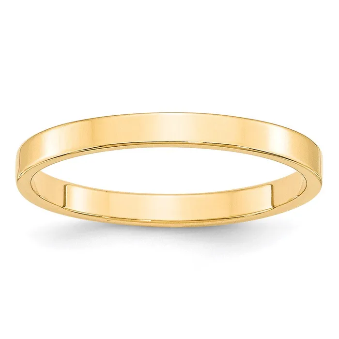 Solid 14K Yellow Gold 25mm Light Weight Flat MensWomens Wedding Band Ring Size 65 Goldia Rings Solid 14K Yellow Gold 25mm Light Weight Flat MensWomens Wedding Band Ring Size 65 Goldia Rings