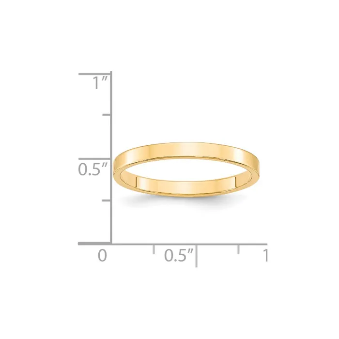 Solid 14K Yellow Gold 25mm Light Weight Flat MensWomens Wedding Band Ring Size 65 Goldia Rings Solid 14K Yellow Gold 25mm Light Weight Flat MensWomens Wedding Band Ring Size 65 Goldia Rings