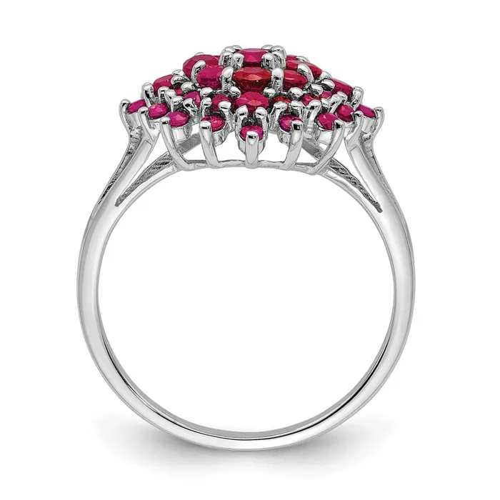 Sterling Silver Rhodiumplated Ruby Ring Goldia Rings