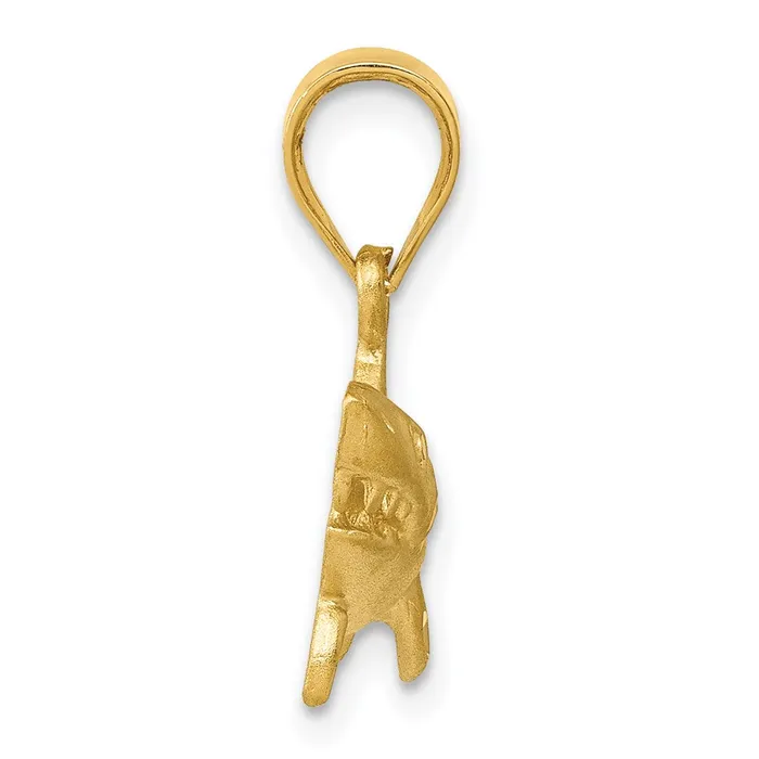 14K Satin DiamondCut Shark Pendant TreasureFineJewelers Necklaces