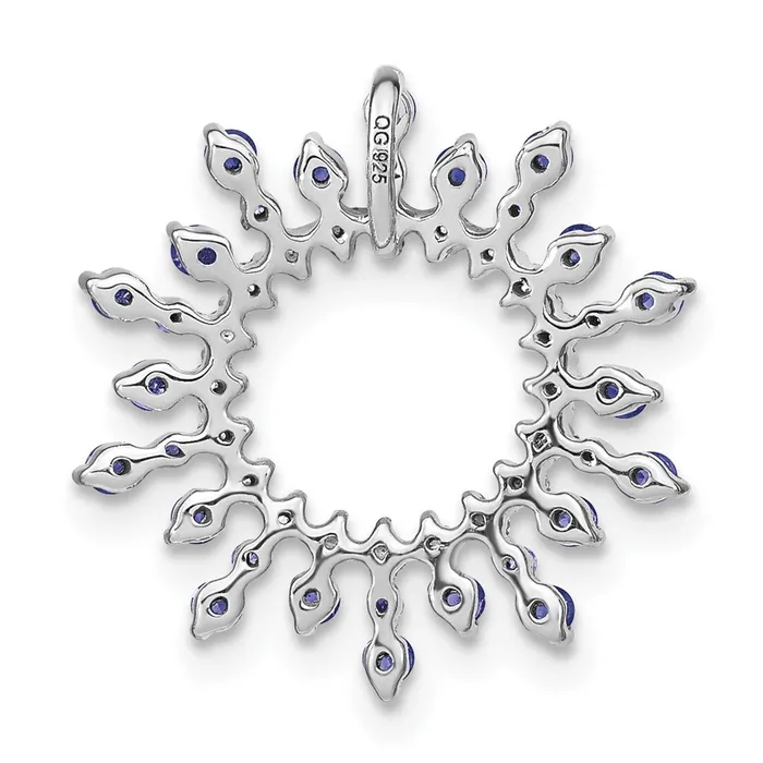 14k White Gold Tanzanite and Diamond Snowflake Chain Slide TreasureFineJewelers Necklaces