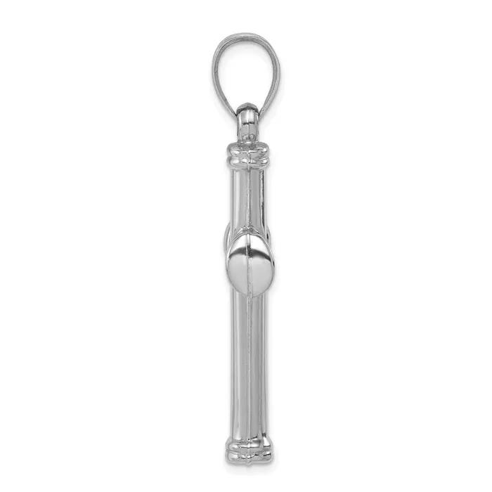 Necklaces TreasureFineJewelers Sterling Silver Rhodiumplated Hollow Reversible Cross Pendant