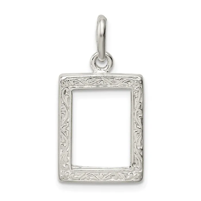 Sterling Silver Picture Frame Charm TreasureFineJewelers Rings