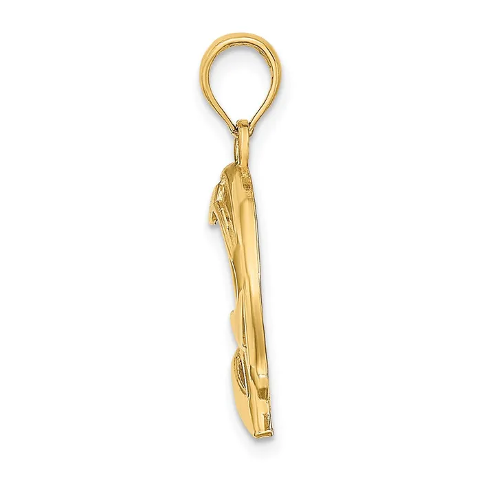 TreasureFineJewelers Charm Necklaces 14K CutOut Duck Head Charm