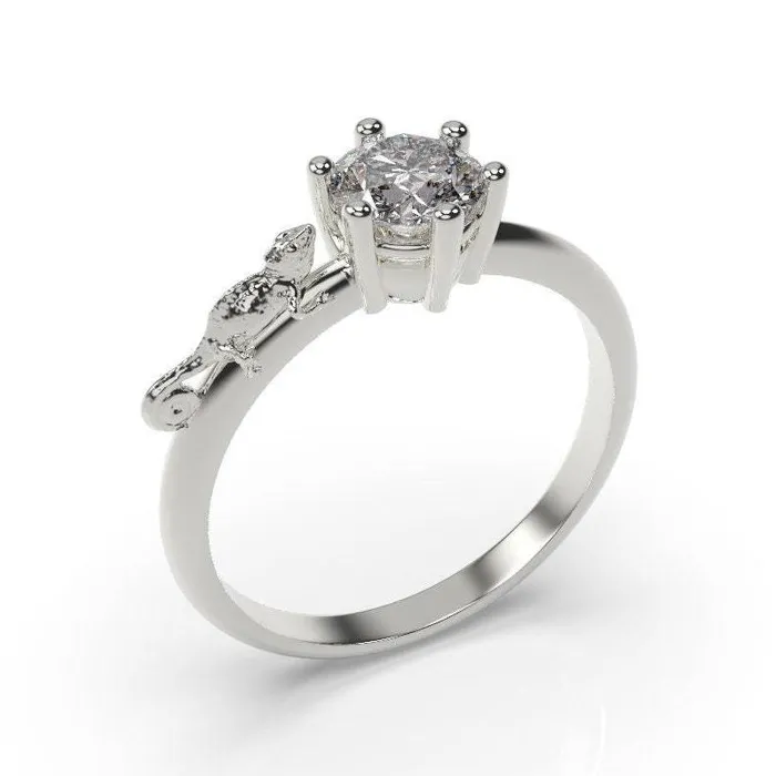 Chameleon Ring Chameleon Engagement Ring White MyUniqueRing Rings