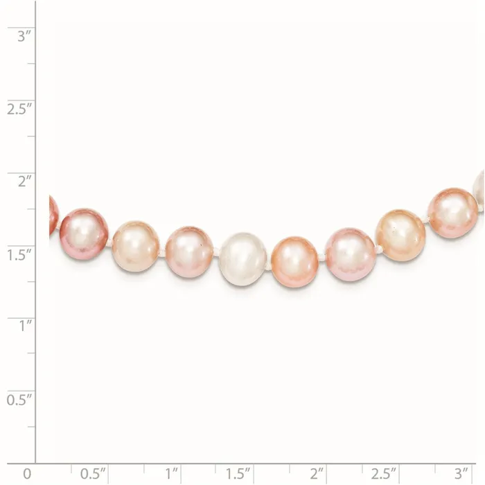 Necklaces WB Choice Jewelry Sterling Silver Rhodiumplated 89mm Multicolor FWC Pearl NecklaceWBCQH528918 Necklaces WB Choice Jewelry Sterling Silver Rhodiumplated 89mm Multicolor FWC Pearl NecklaceWBCQH528918