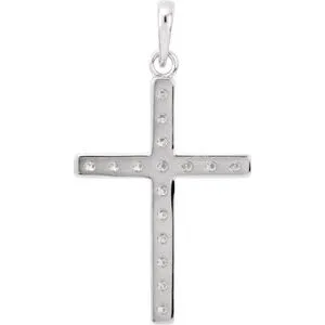 Platinum 34 CTW Diamond Cross Pendant R4230860004PSTWBC WB Choice Jewelry Necklaces