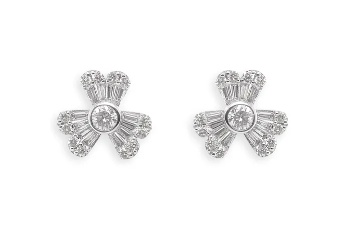 Albert Hern Earrings Earrings 18kt Gold Diamonds Flower Stud