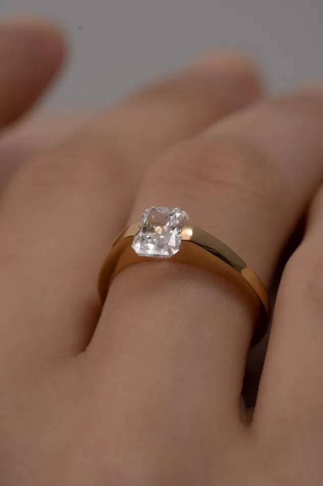 Facet 1ct Radiant Ring PRMAL Rings