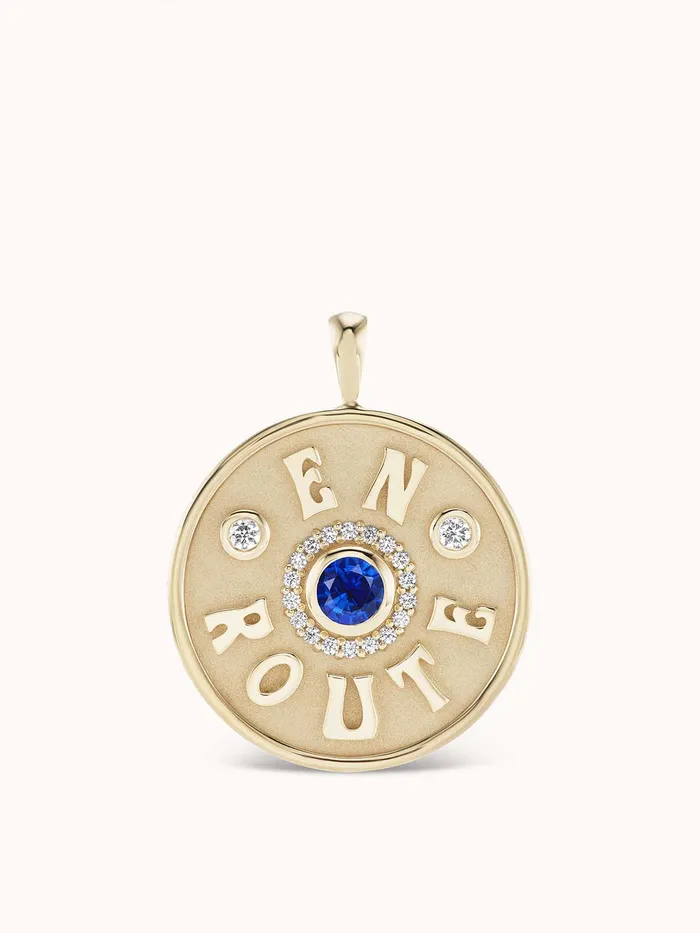 Large En Route Necklace Blue Sapphire Marlo Laz Necklaces