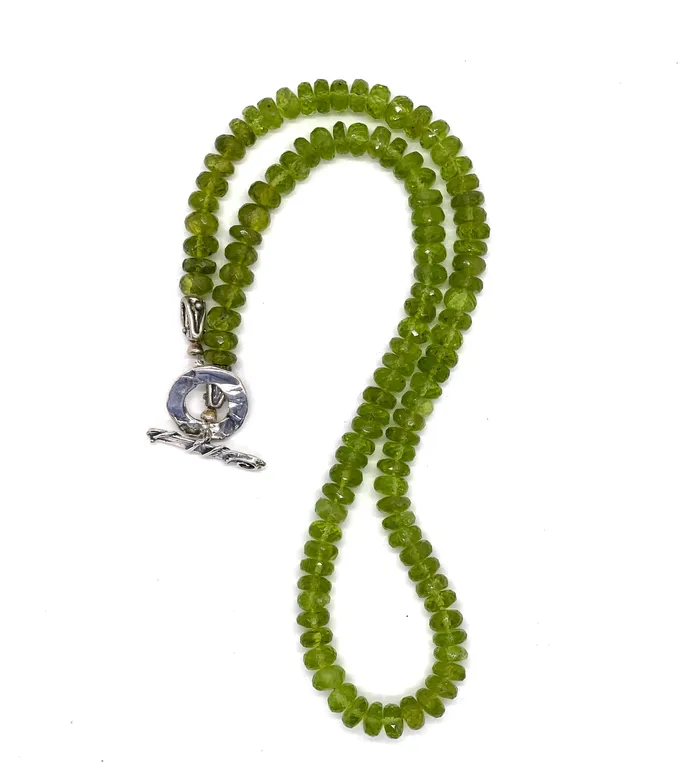 Necklaces Pam Springall Peridot Semiprecious Bead Necklace 18