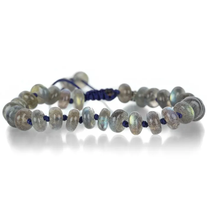 8mm Smooth Labradorite Beaded Macrame Bracelet Joseph Brooks Bracelets