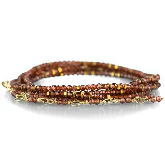 Anne Sportun Bracelets Garnet Confetti Wrap Bracelet 34