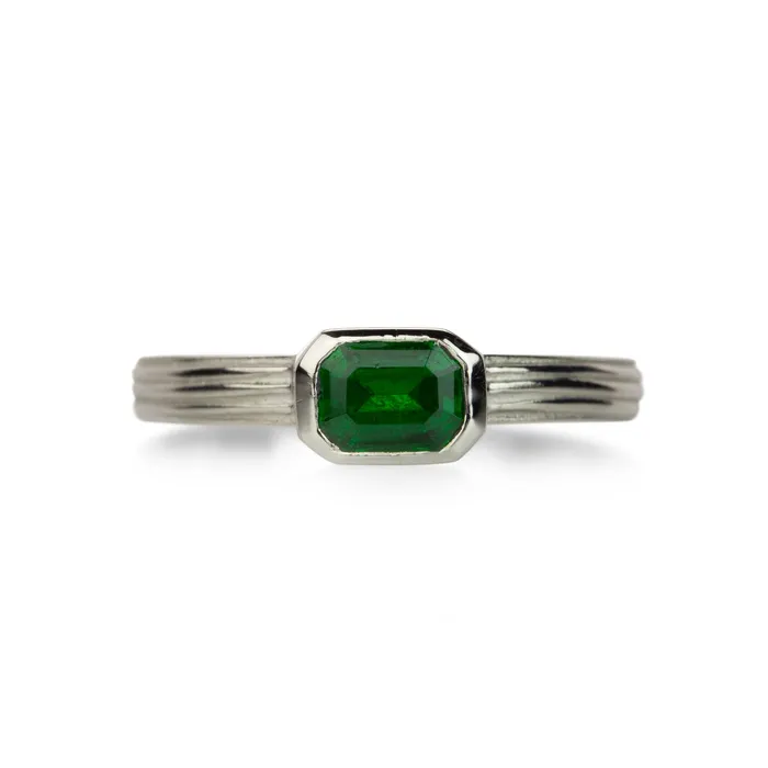 Barbara Heinrich Rings Chrome Tourmaline Platinum Ring
