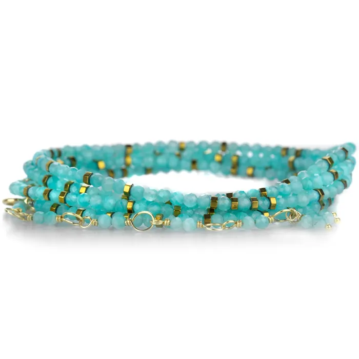 Bracelets Amazonite Confetti Wrap Bracelet 34 Anne Sportun