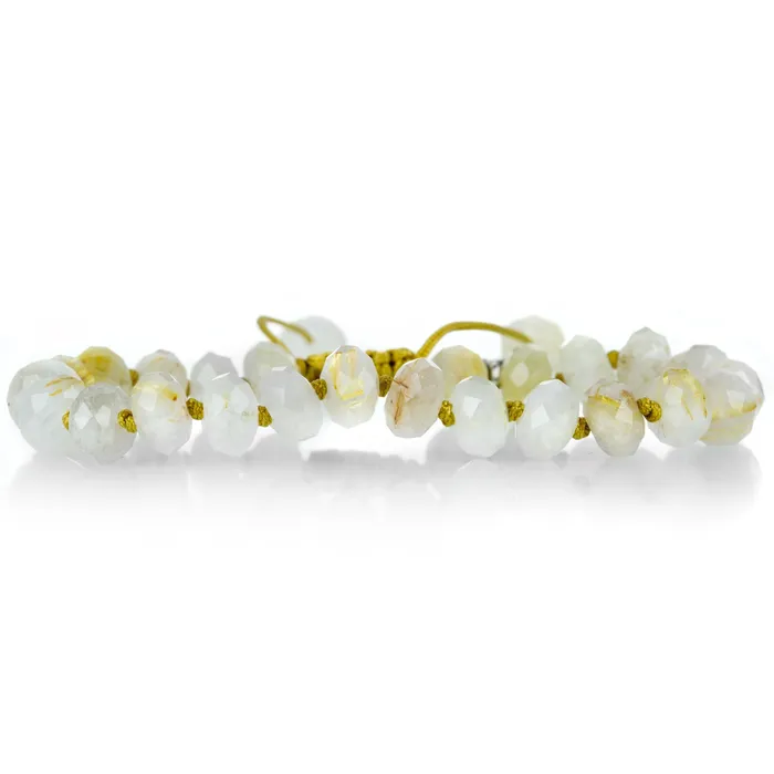 Bracelets Joseph Brooks 8mm Faceted Gold Rutile Quartz Bracelet