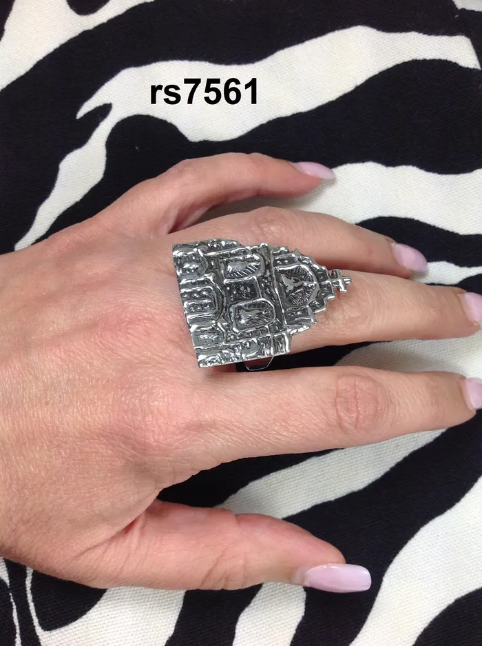 dian malouf jewelry made in the usa Rings rs7561 Large Sterling Silver Mission Ring